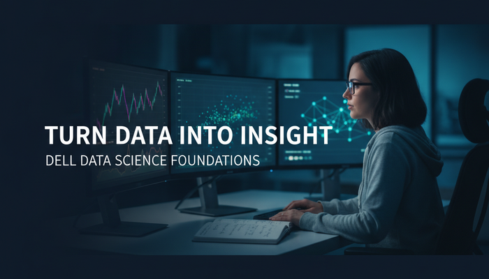 Data scientist analyzing models while preparing for the Dell D-DS-FN-23 Data Science Foundations exam