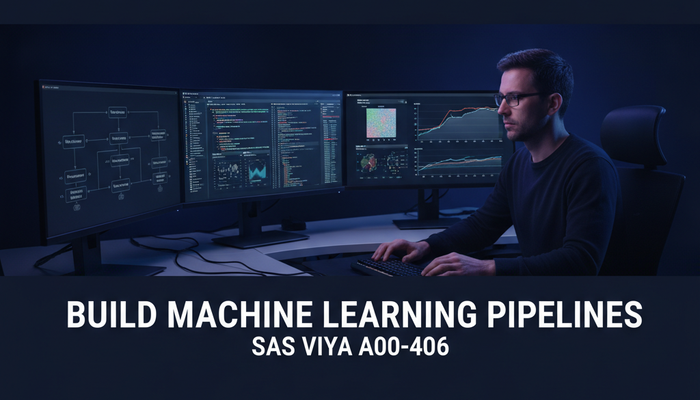 SAS Viya A00-406 supervised machine learning pipelines certification banner